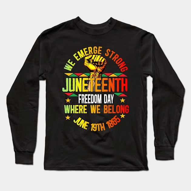 Juneteenth 1865 Celebrate Independence Day Long Sleeve T-Shirt by AlmaDesigns